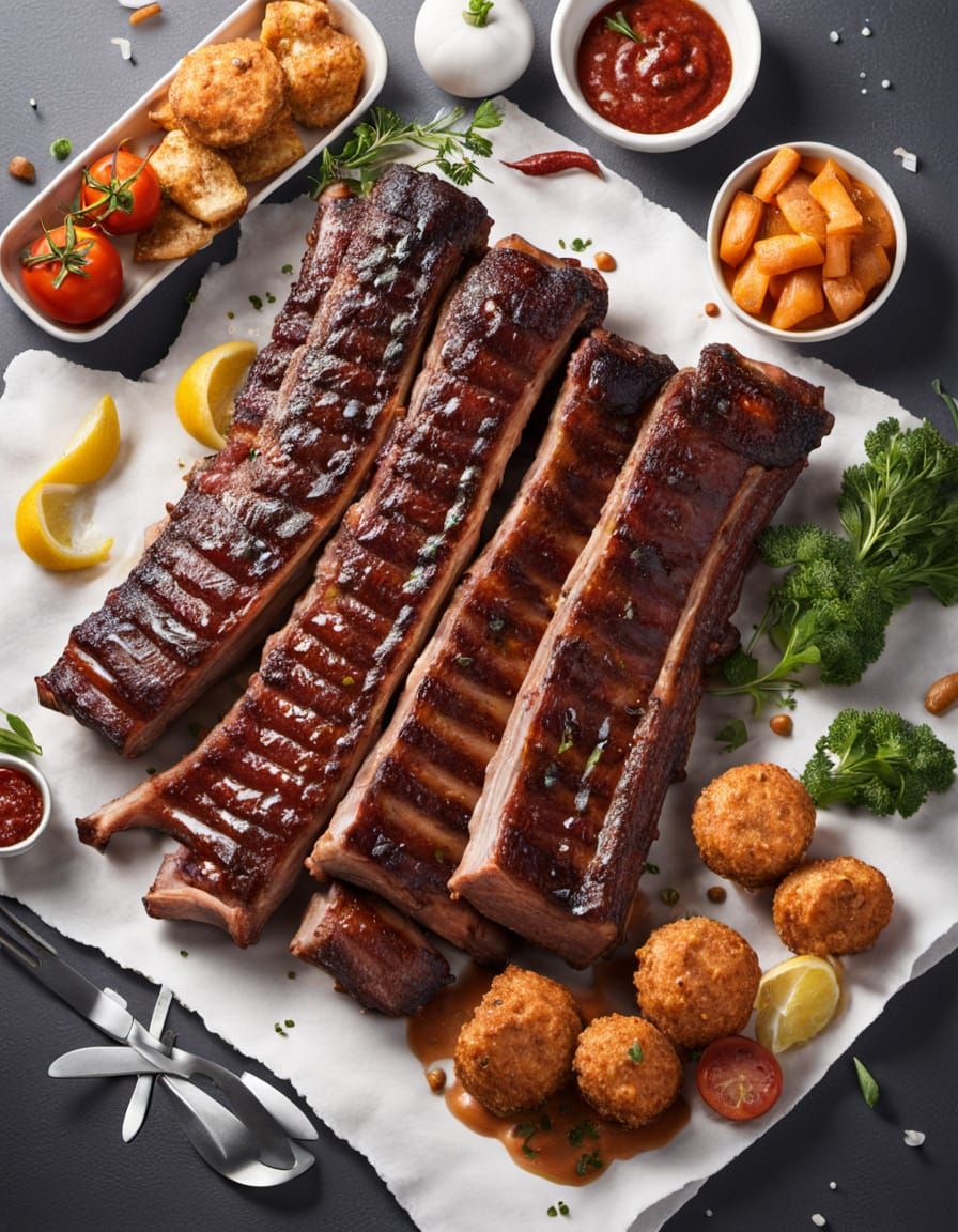 Ribs Advertisement Poster