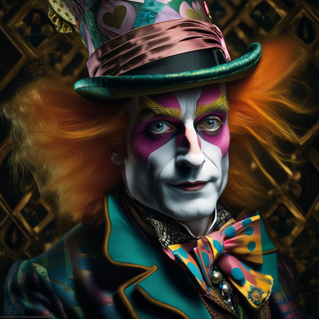 Mad Hatter in Gustav Klimt Style