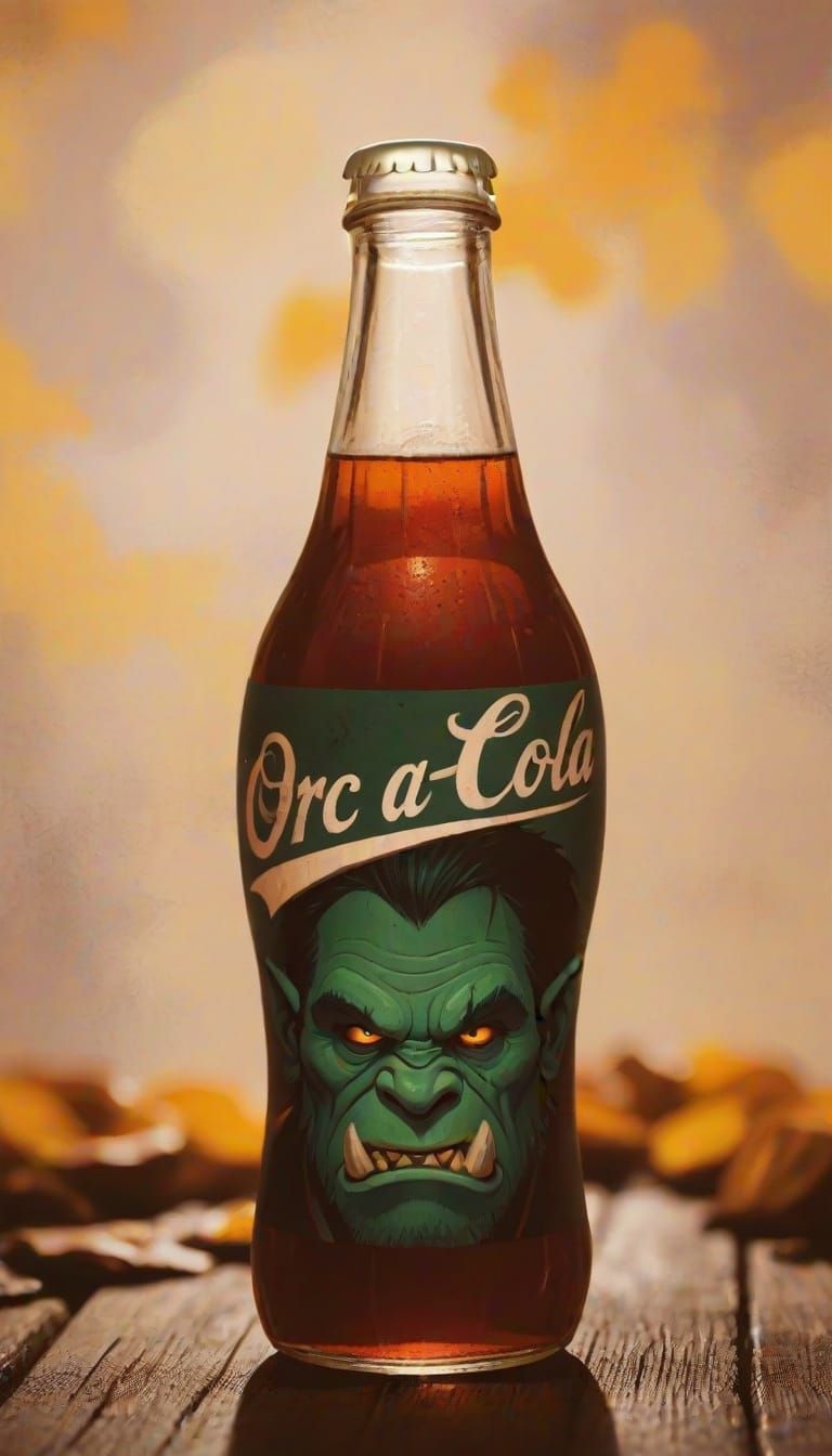 Orc-a-Cola Branding: Orc Face Bottle Concept Art