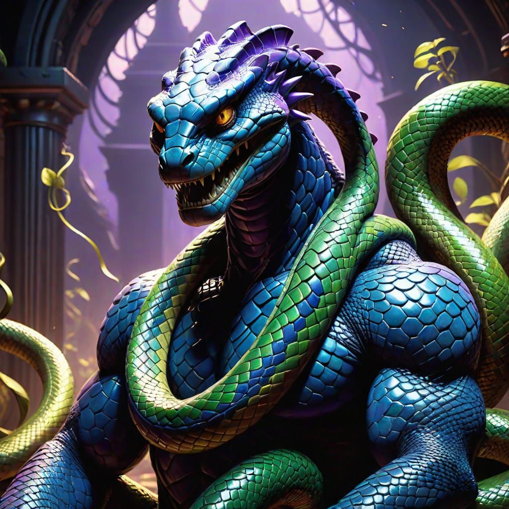 Reptilian Lord: Dark Fantasy Serpent King