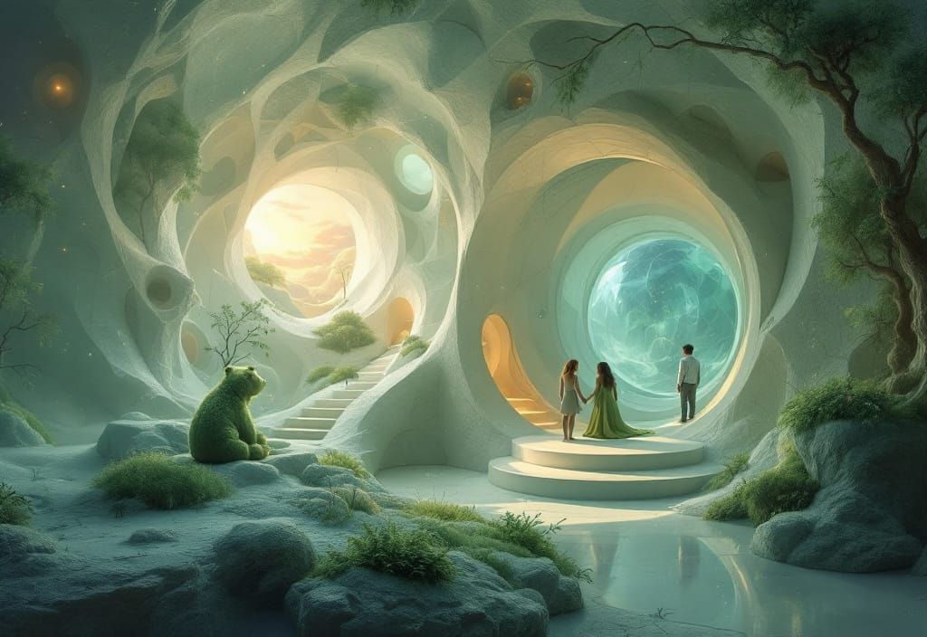 Surreal Lovescape: Semi-Solid Sphere in Private Universe