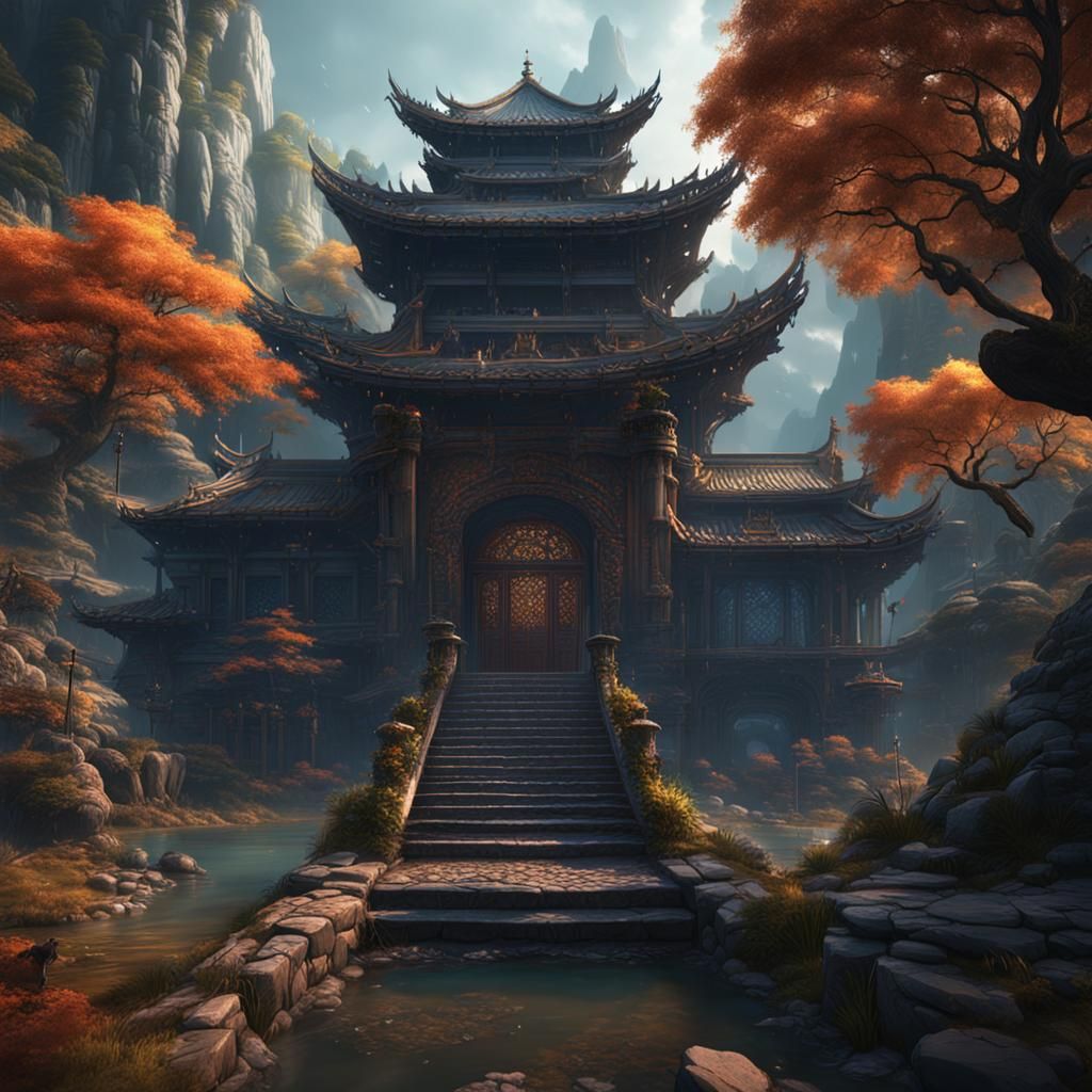 Fantastical Matte Painting in Deep Color