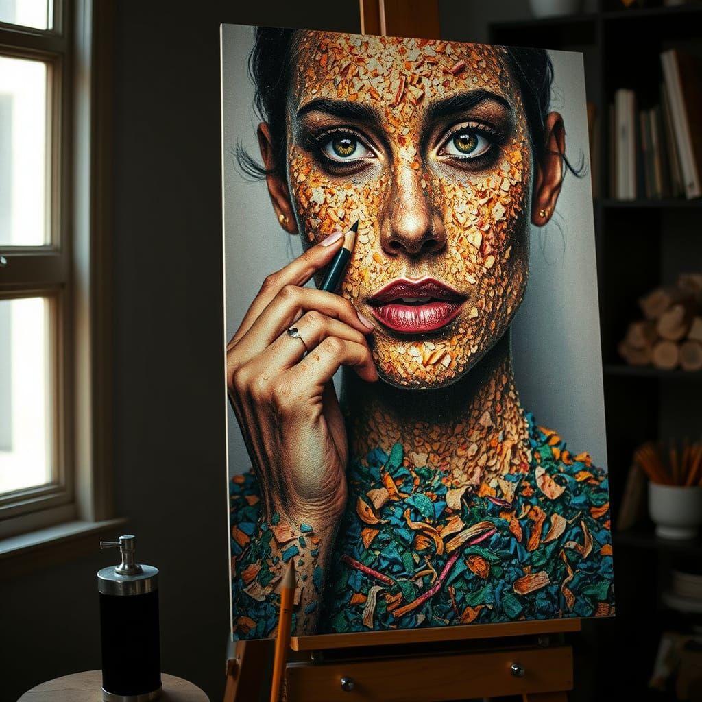 Pencil shavings and graphite