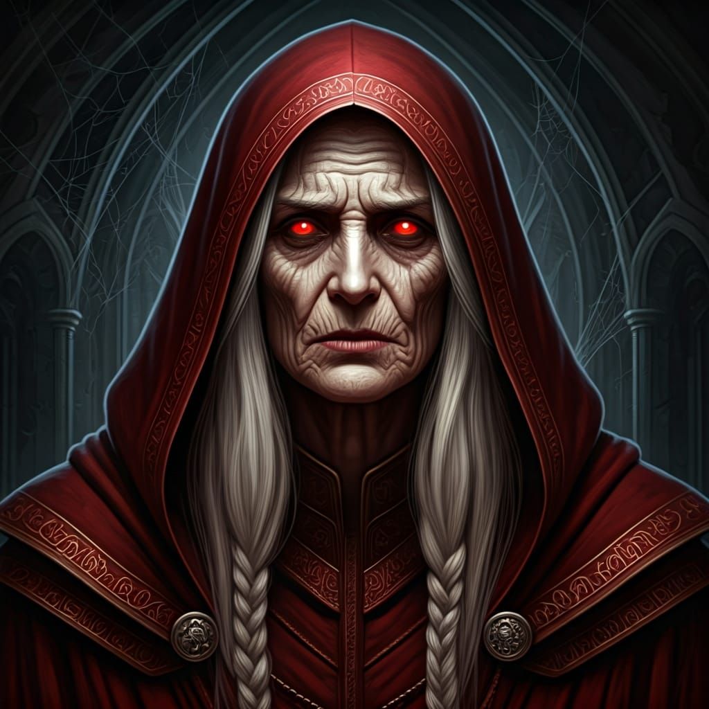 Forgotten Drow Goddess: Dark Fantasy Portrait