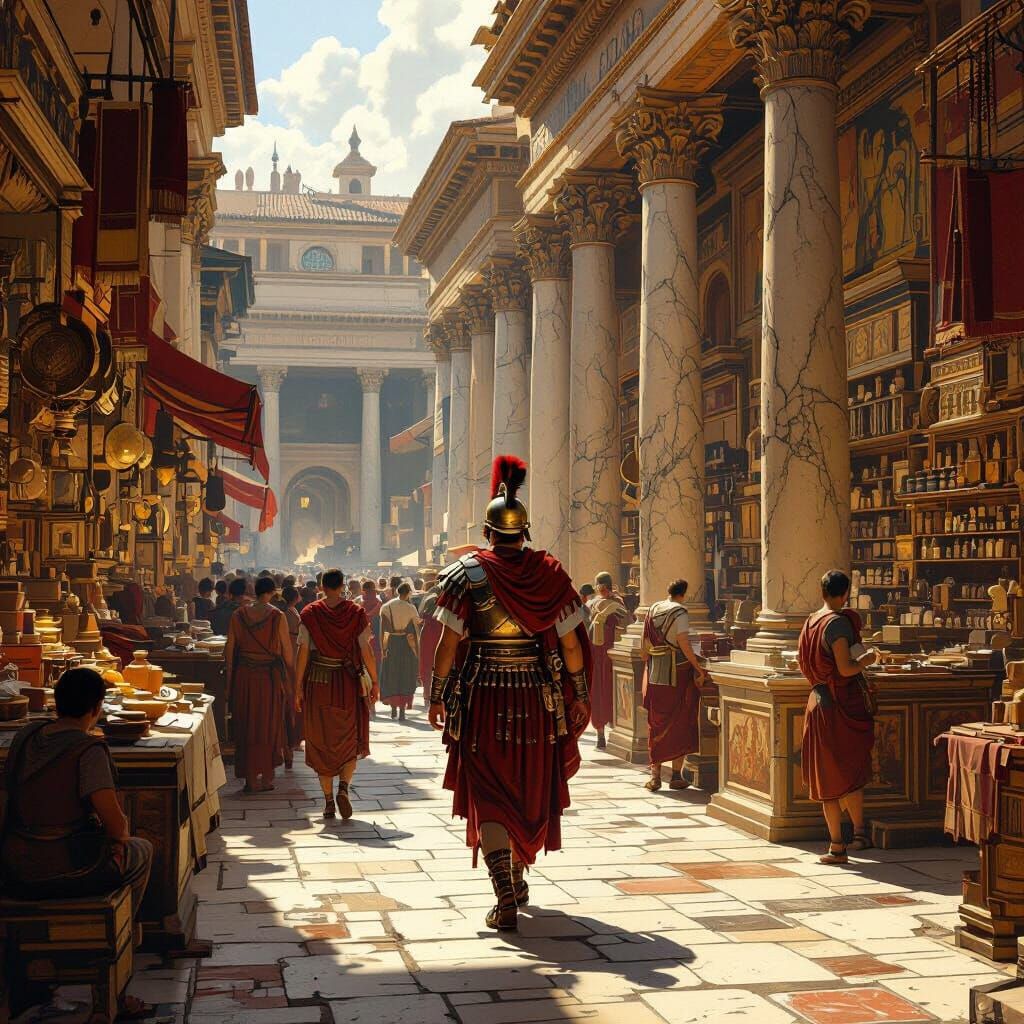 Ancient Rome Marketplace in 54 AD