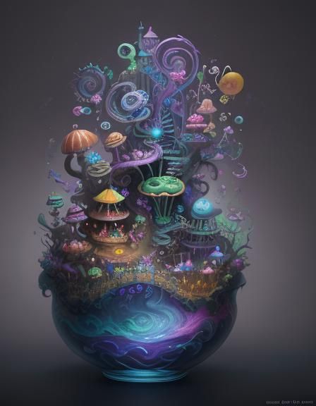 Surreal Magician Snail's Dream Tea Party