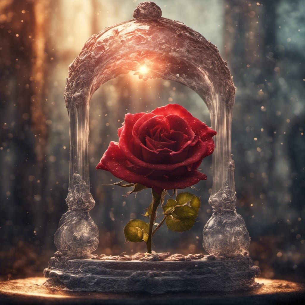 Rose Under Glass Bell: Fantasy Concept Art