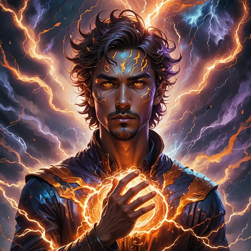 Dream Shaper Manipulating Energy in Mystic Landscape