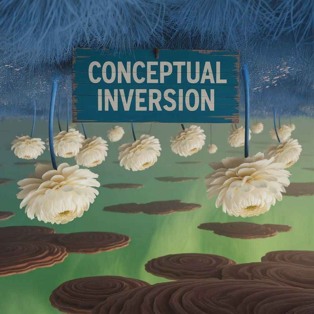 Conceptual Inversion: Green Sky and Blue Land