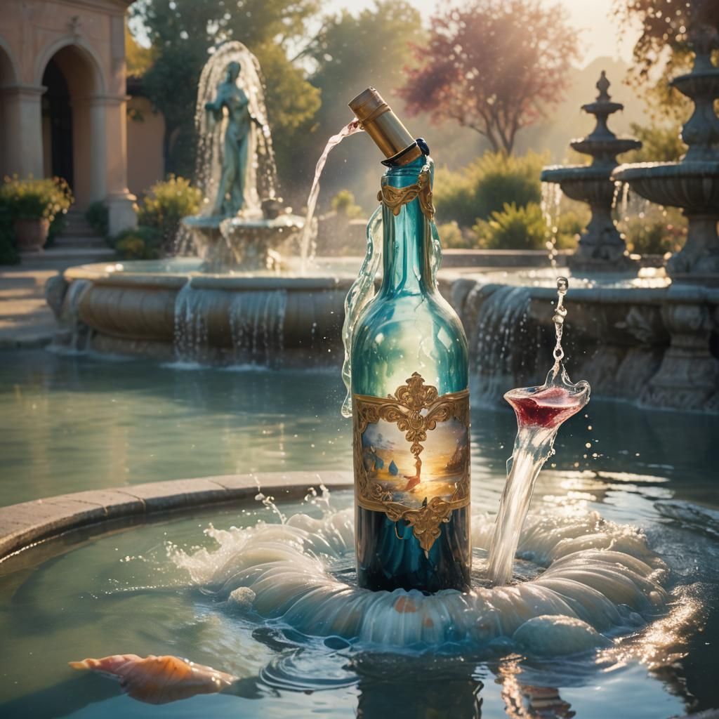 Wine River: Dreamlike Surrealism in Ethereal Light