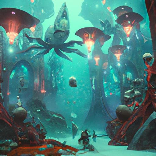 Subnautica Inspired Fantasy Concept Art