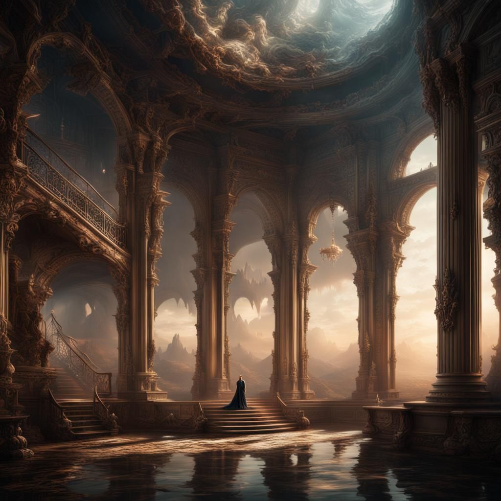 Dramatic Digital Painting of Inner Stillness