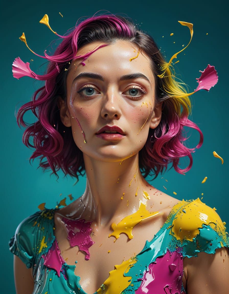 Pencil Shaving Dress: A Surreal Hyperrealistic Portrait