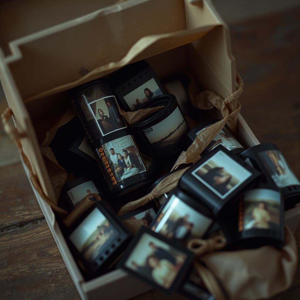 Glowing Film Rolls with Dreamlike Nostalgic Memories