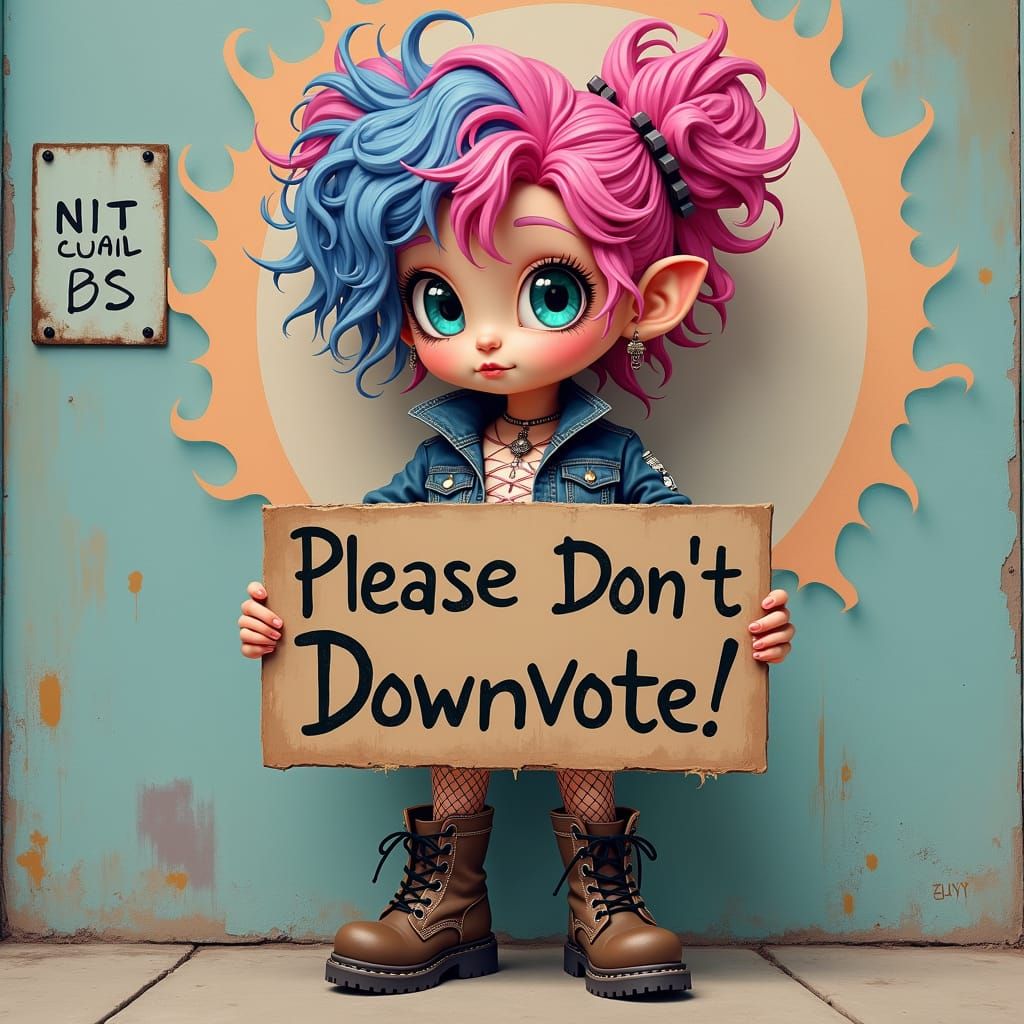 Punk Pixie As Ukiyo-e Digital Painting