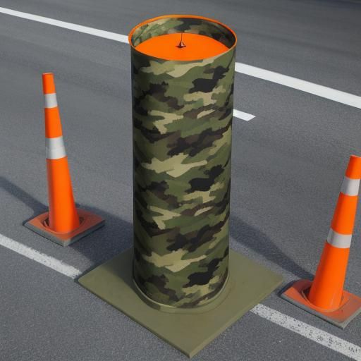 Camouflage Traffic Cone: An Unusual Hybrid