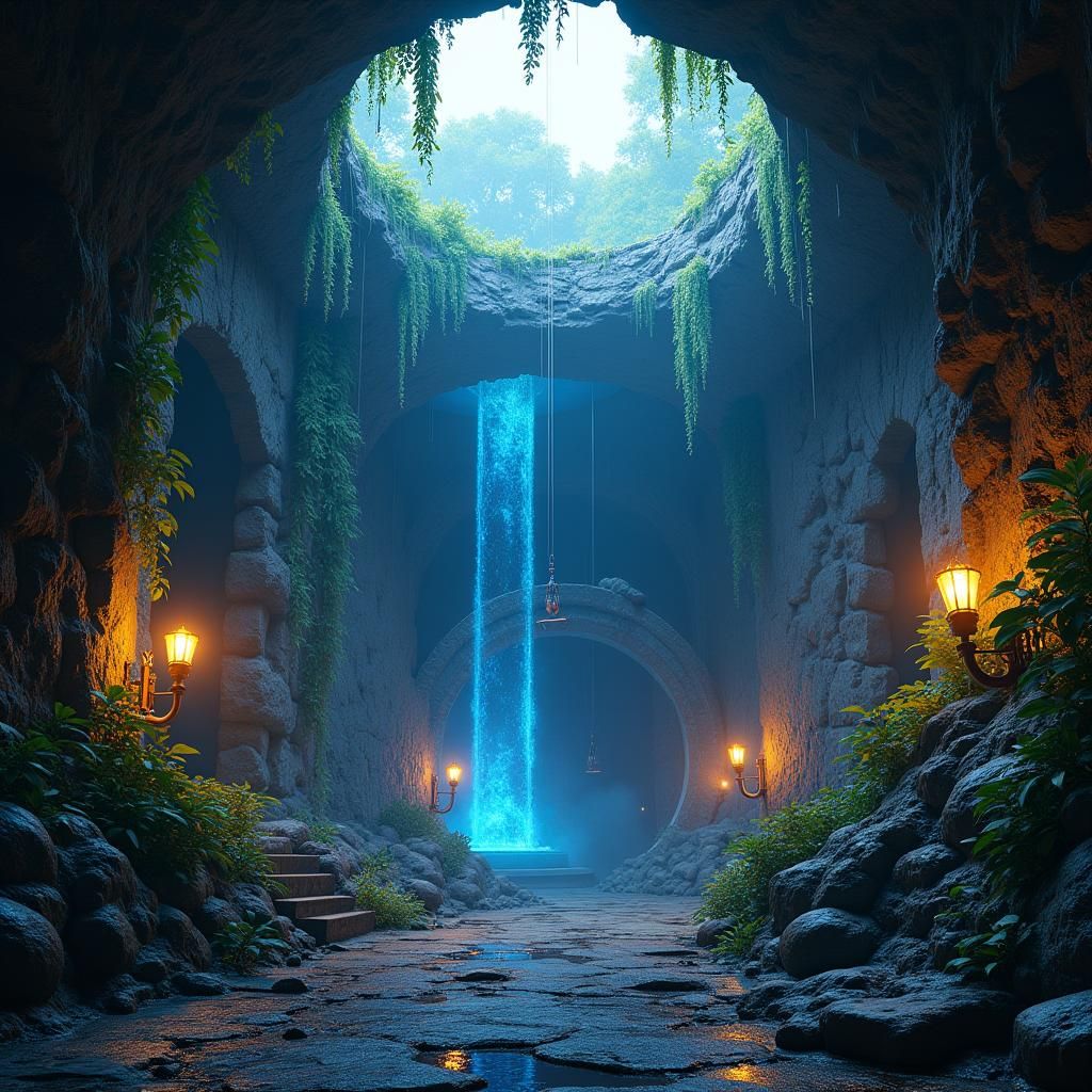 Gru's Lair in Crumbling Volcano: Detailed Concept Art