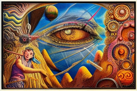 Mythological Collision: Detailed Ink Illustration in 3D