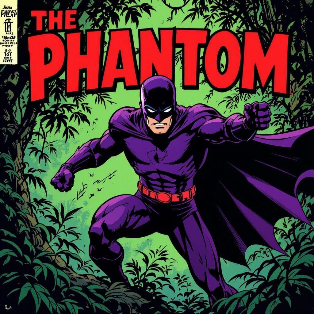 The Phantom in Classic Comic Style