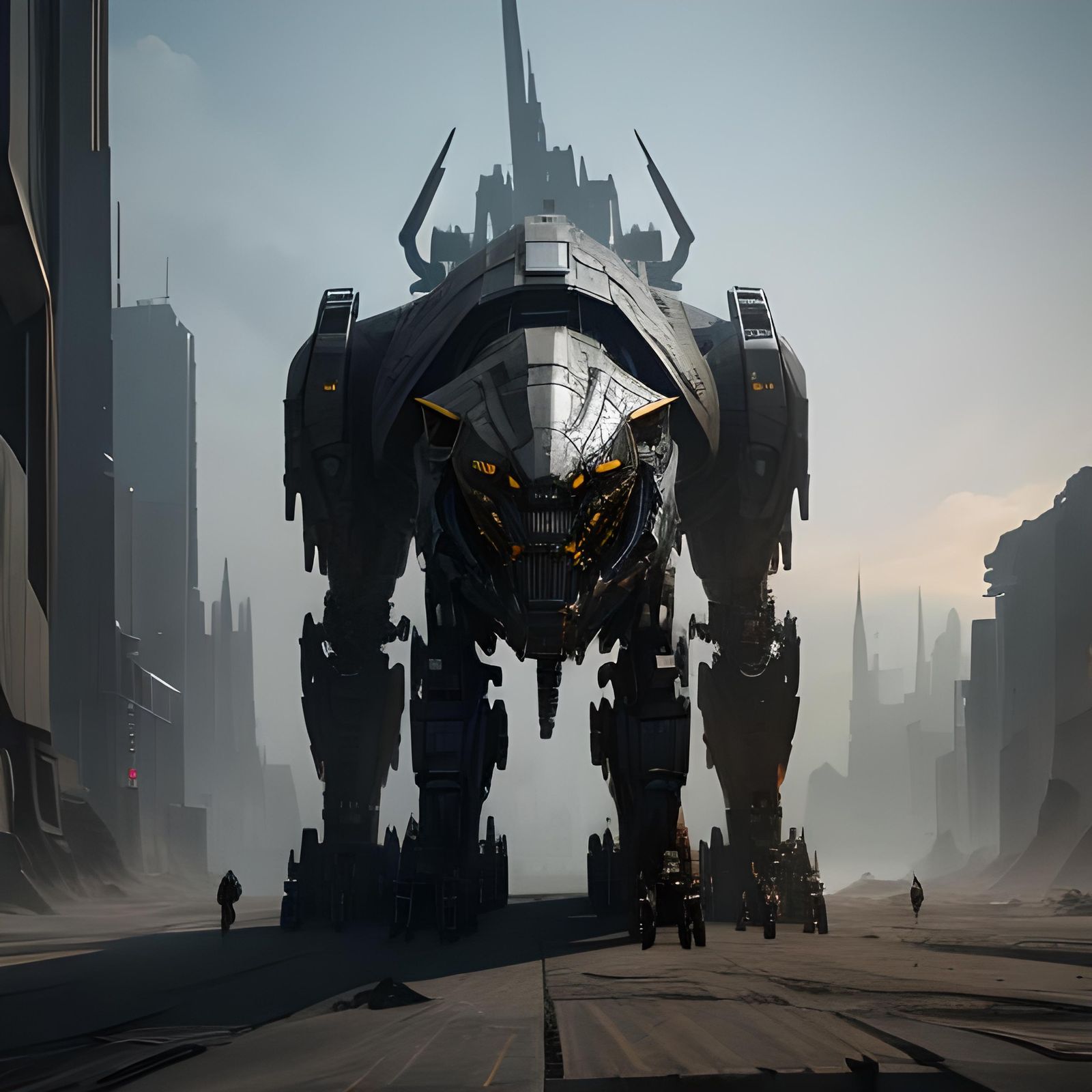 Futuristic Sci-Fi Chimera with Intricate Mech Details