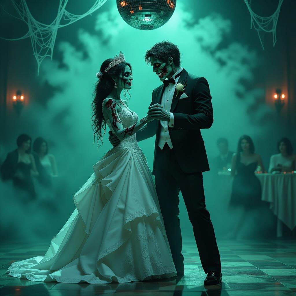 Zombie Couple's Gothic Prom Night Dance