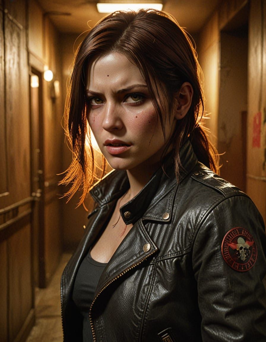 Claire Redfield Concept Art in Comic Book Style