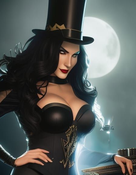 Zatanna Portrait in Cel-Shaded Style