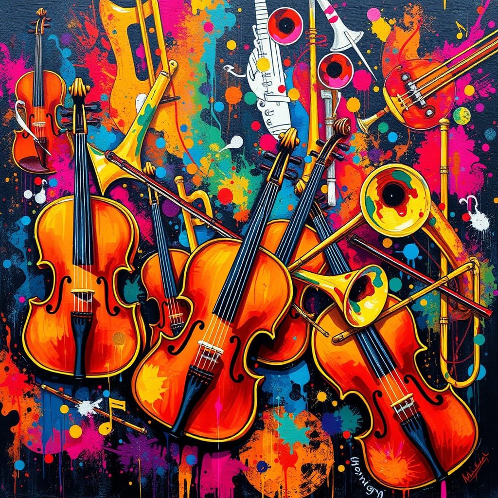 Ethereal Street Graffiti Rhythms in a Polychromatic Palette