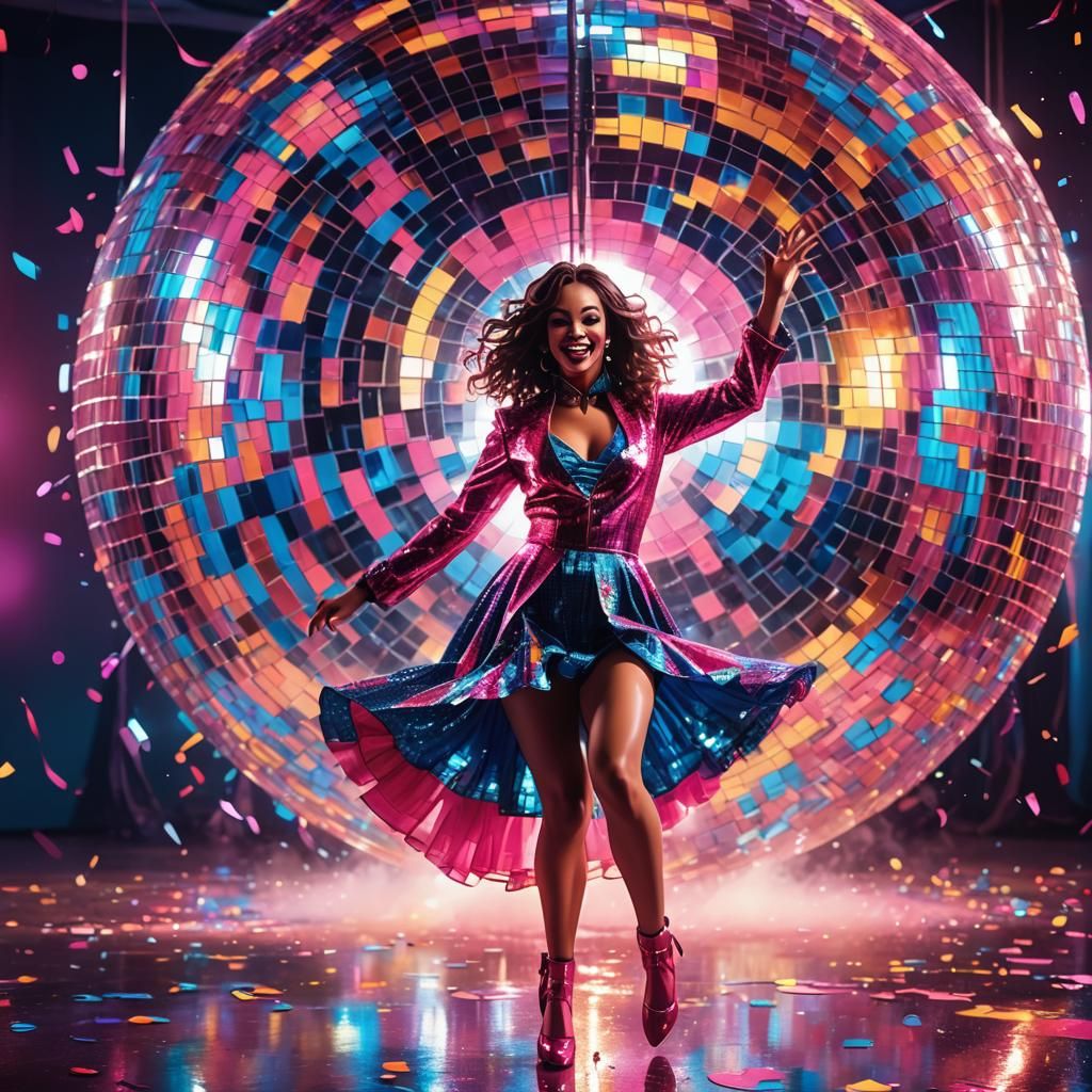 Go-Go Dancer in Funky Pop Art Style