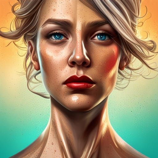 Detailed Portrait with Dramatic Lighting and Texture