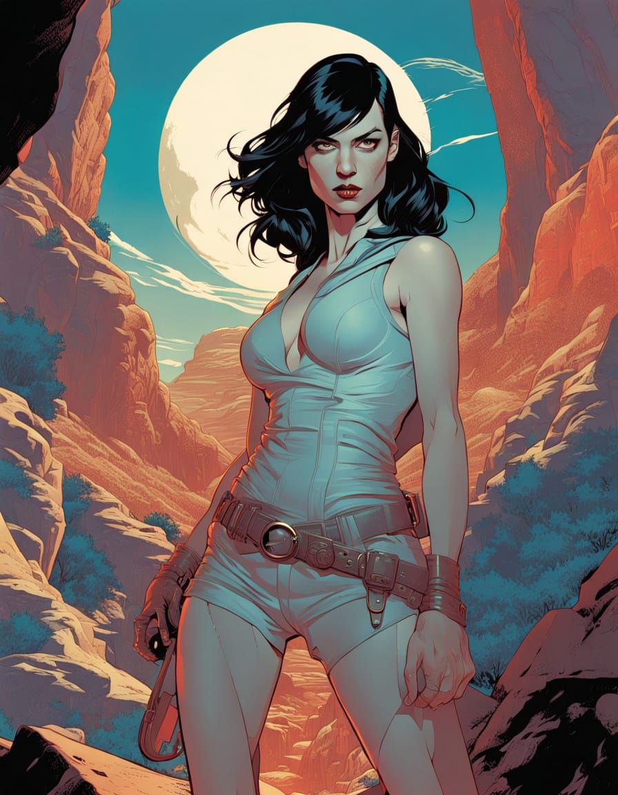 Vampire Nomad in Extraterrestrial Landscape