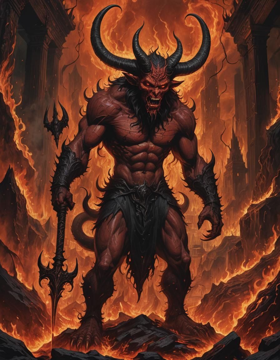 Devil in Hell: A Captivating Illustration