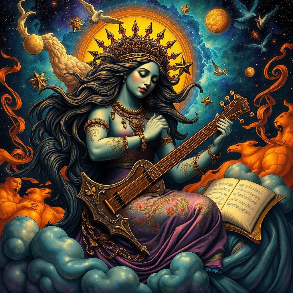 Cacophony: Jazz Goddess in Astral Cosmic Art