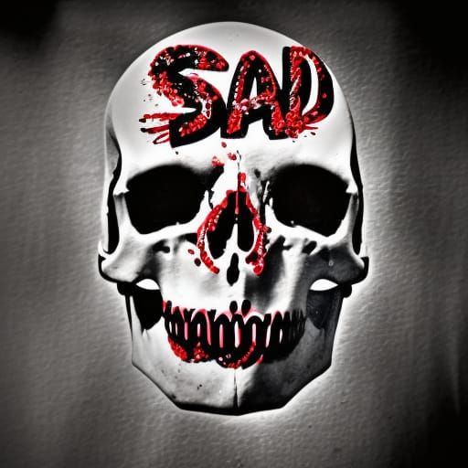 Skull with Imprinted Sadness and Fear