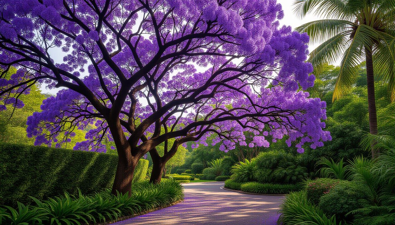 Dazzling Jacaranda Tree in Exotic Bloom