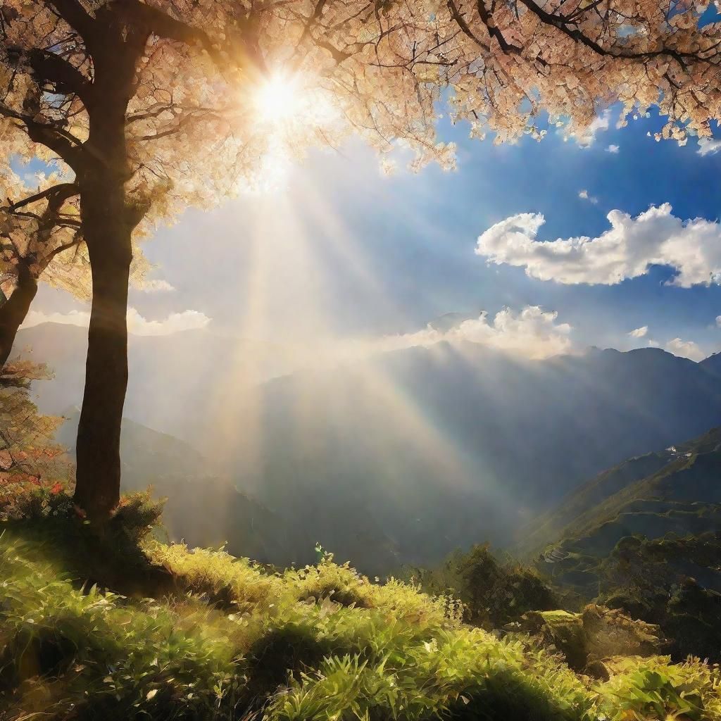 Heavenly Shangri-La: Divine Sunshine and Soft Focus