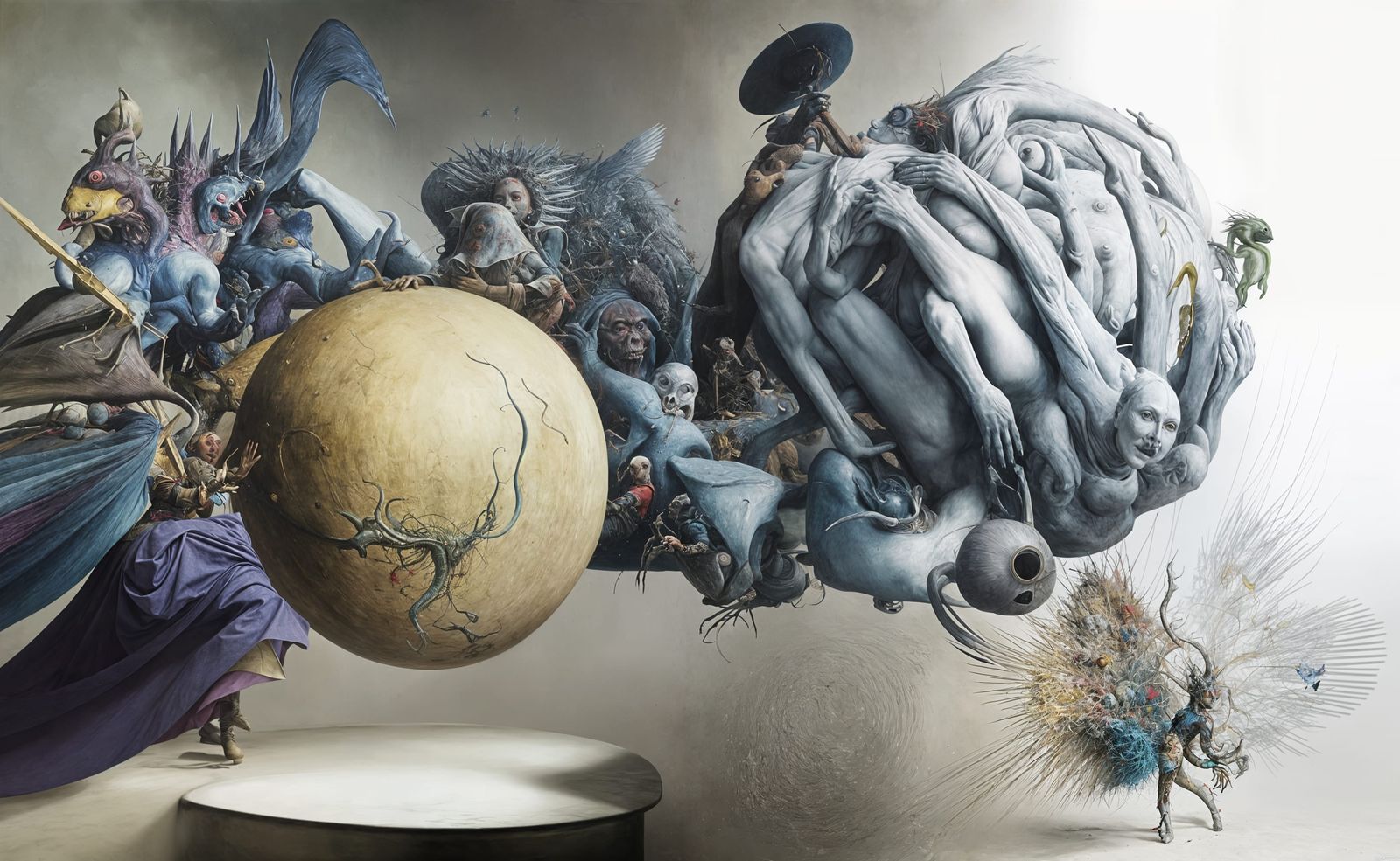 Entered in the Student Art Competition - lost top prize for being too 'left' and not celebrating the antichrist.