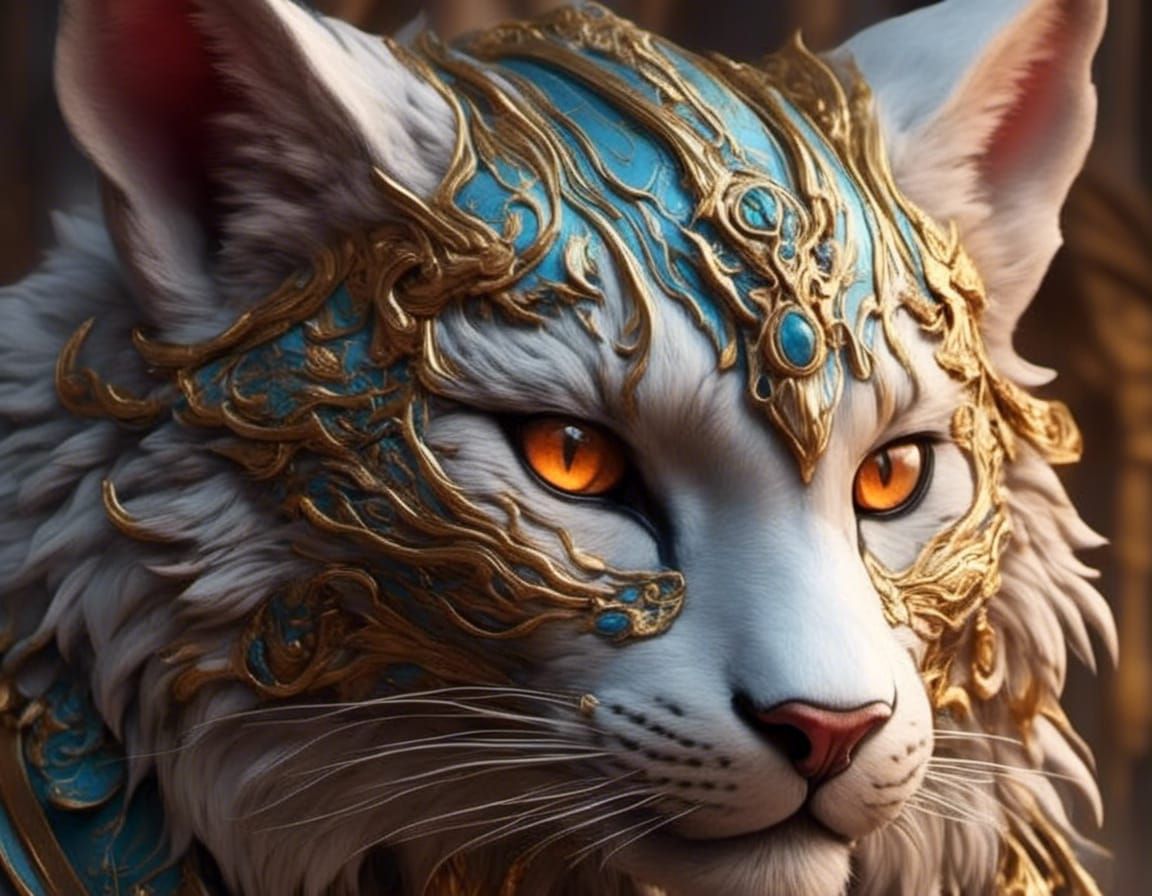 Majestic Lion Portrait Concept Art in 8K