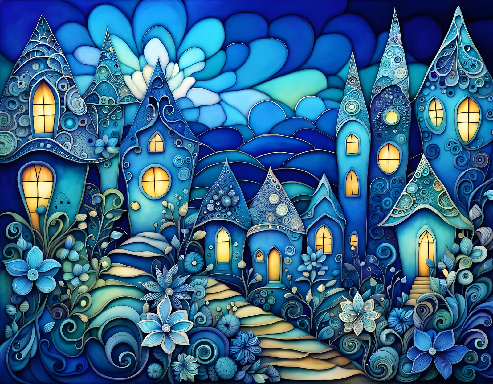 Blue town