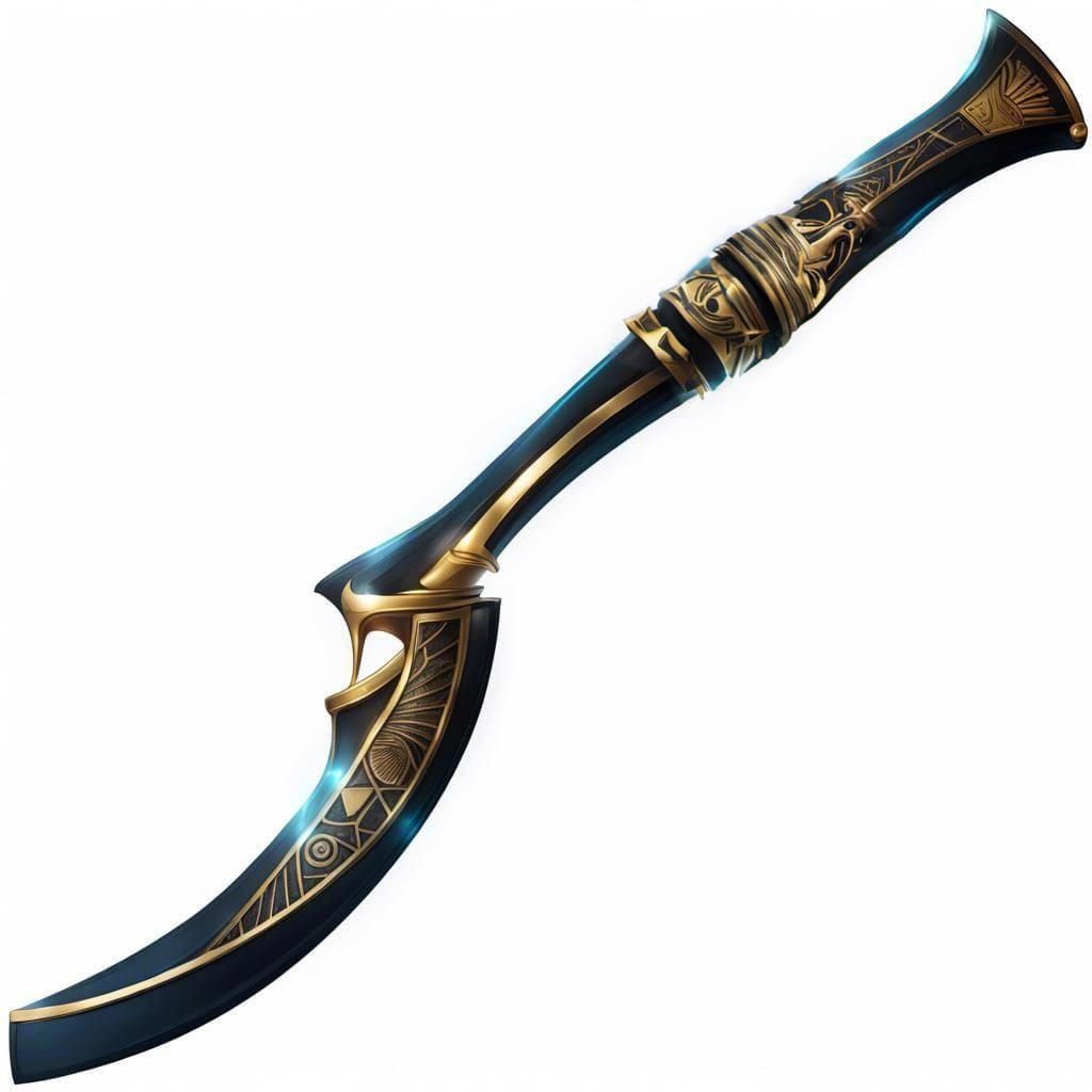 Legendary Gold and Black Khopesh Splash Art