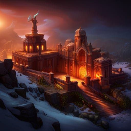 Lilith from Diablo: Detailed Matte Painting in 8k