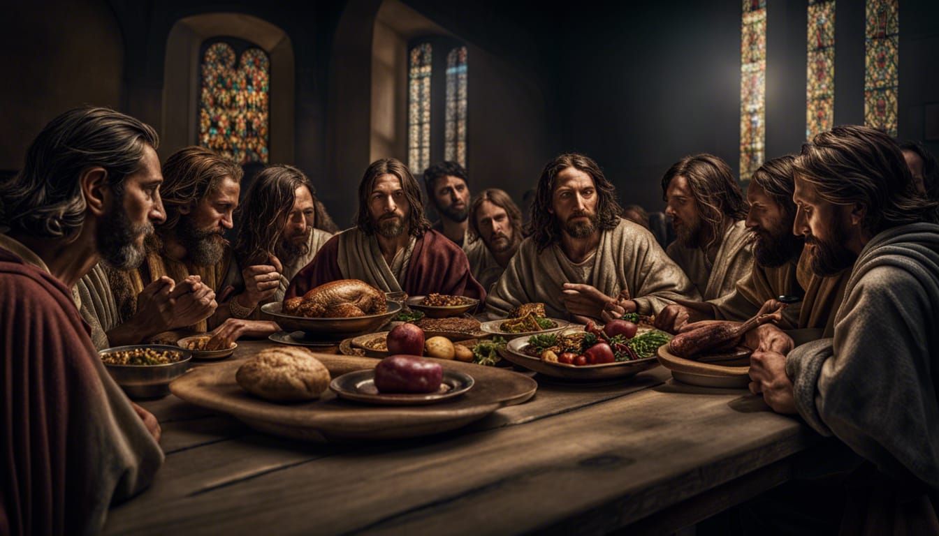 Hyperrealistic Last Supper in High Definition