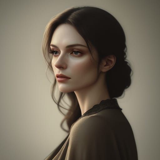 Cinematic Portrait of Woman in Soft Lighting