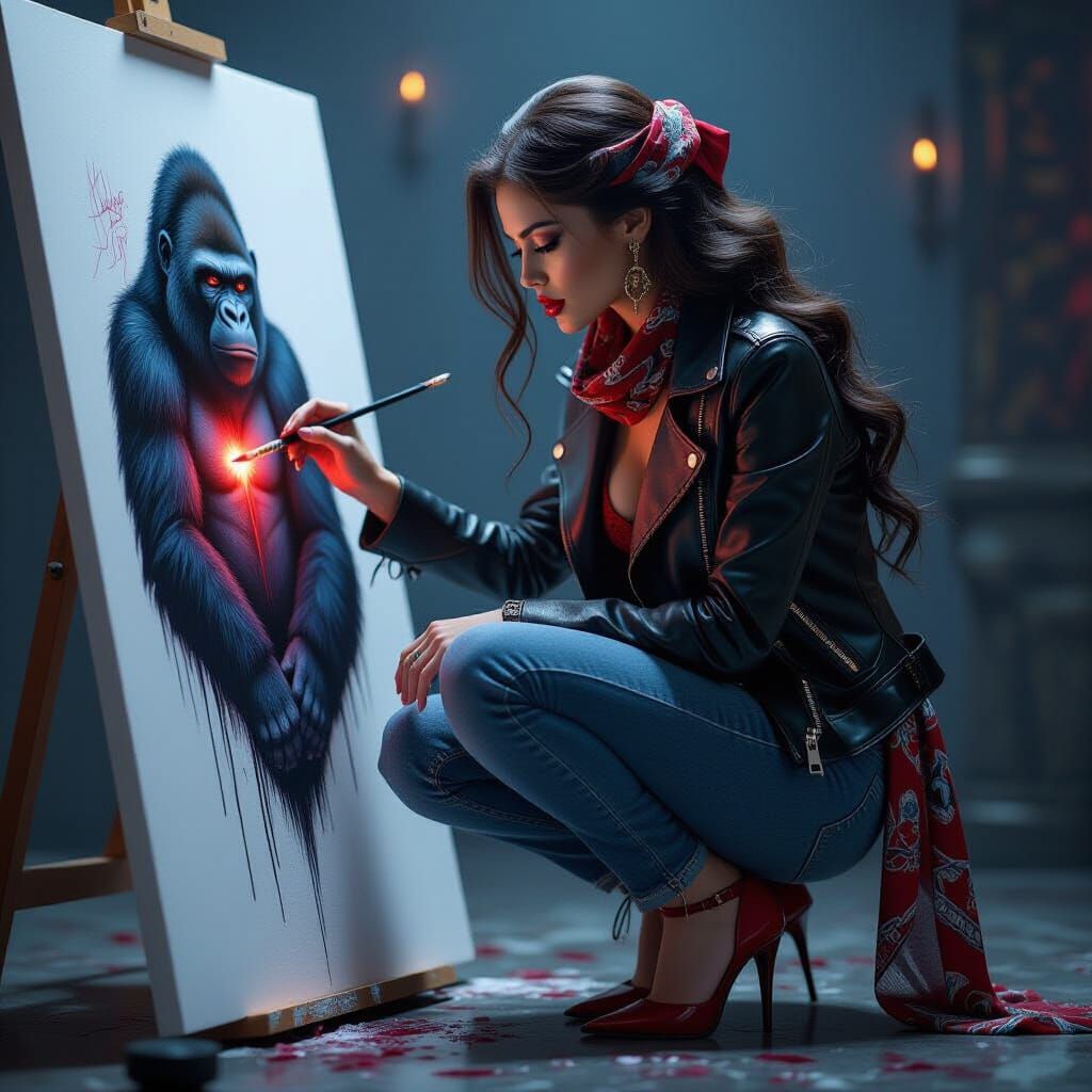 Vampire Artist Paints Living Art in Gothic Style