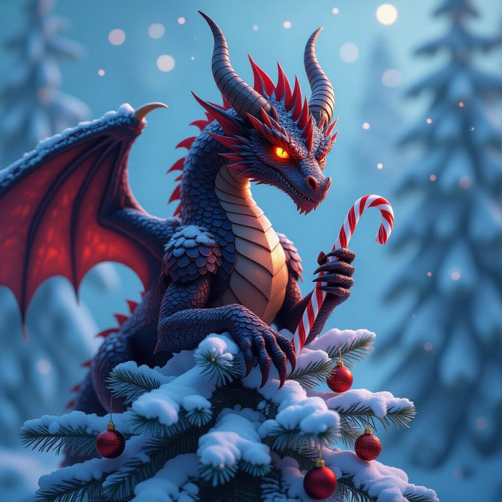Devilish Christmas Pet Dragon