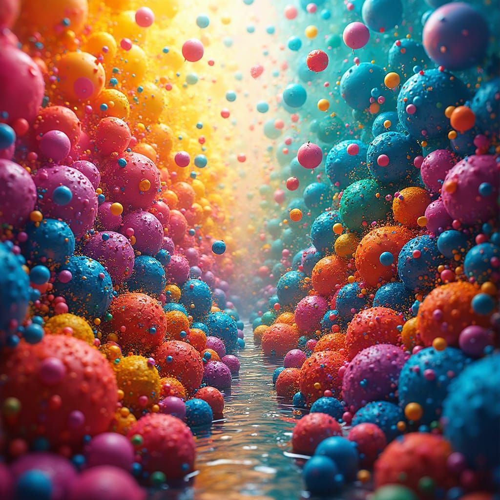 Vibrant Abstract Kaleidoscope in Detailed Matte Painting