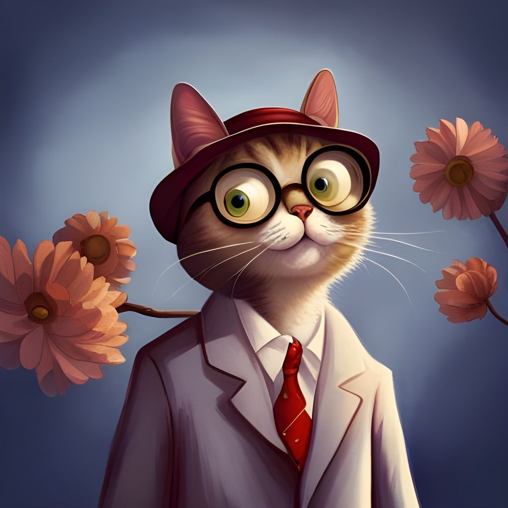 Vintage Cartoon Cat Illustration