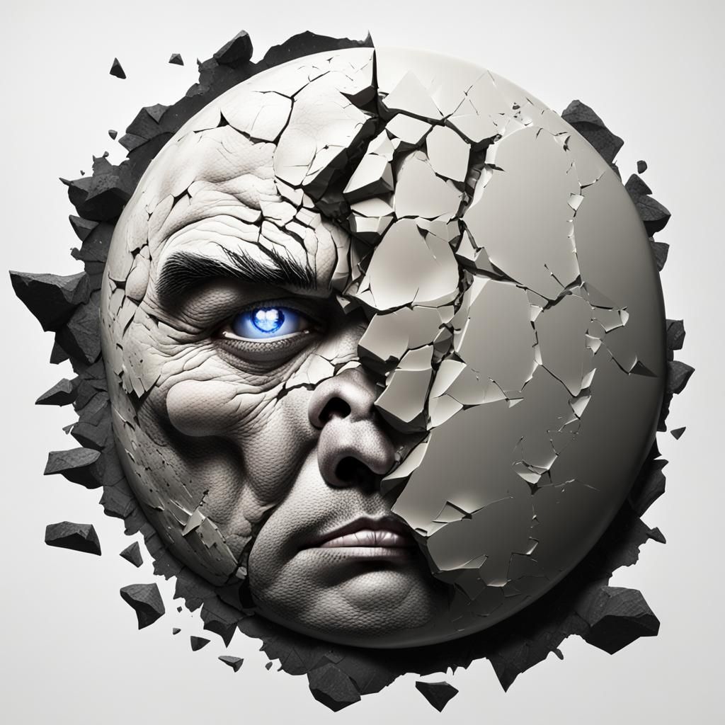 Realistic Shattered Moon