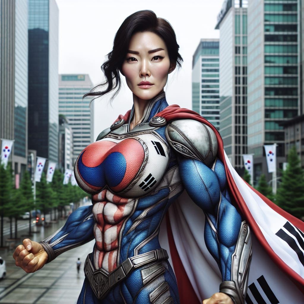 In the city of Seoul, South Korea. A valiant superheroine st...