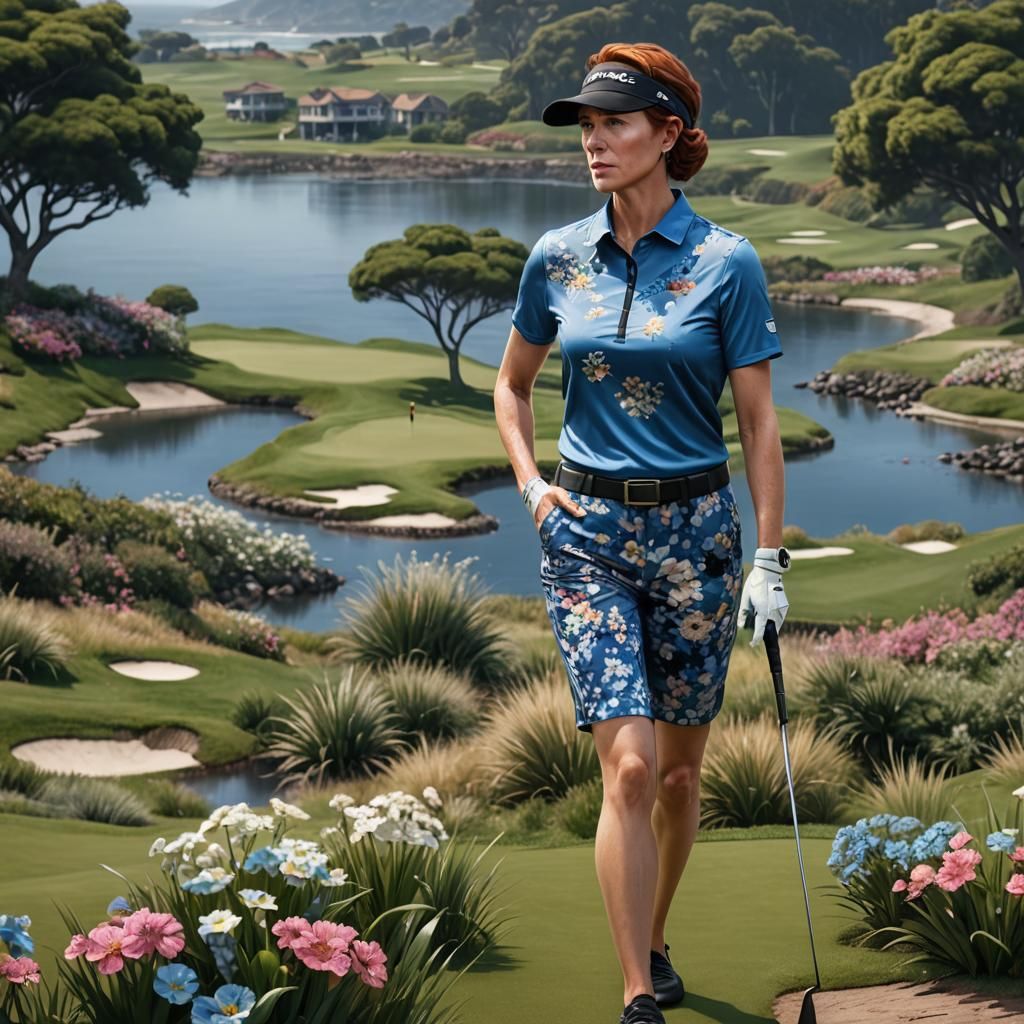 Ocean Golf Course in Detailed Matte Painting